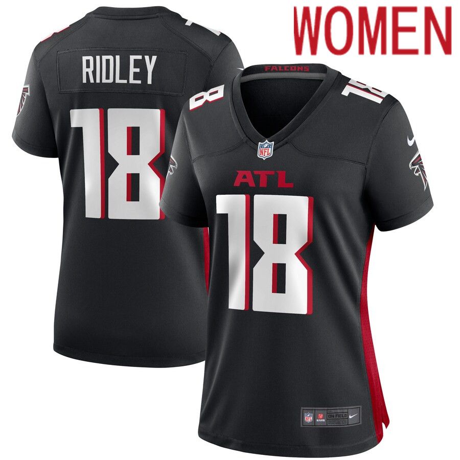 Women Atlanta Falcons 18 Calvin Ridley Nike Black Game Player NFL Jersey